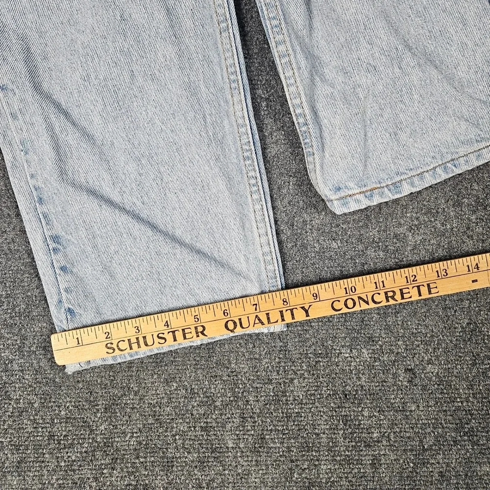 Vintage Levis 505 Jeans 34x32 Orange Tab Light Wash Blue Straight Denim Heritage